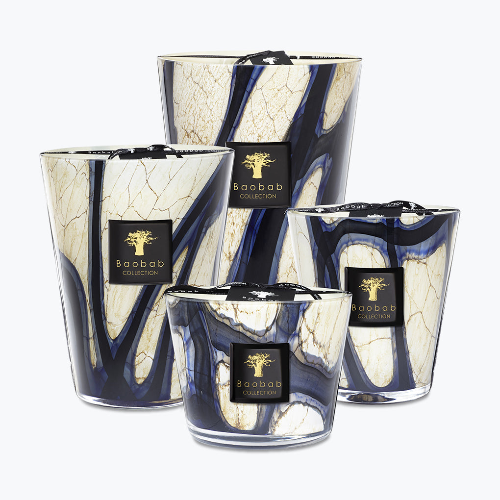 Bougie Stones - Lazuli MAX24 - Carré Lumière