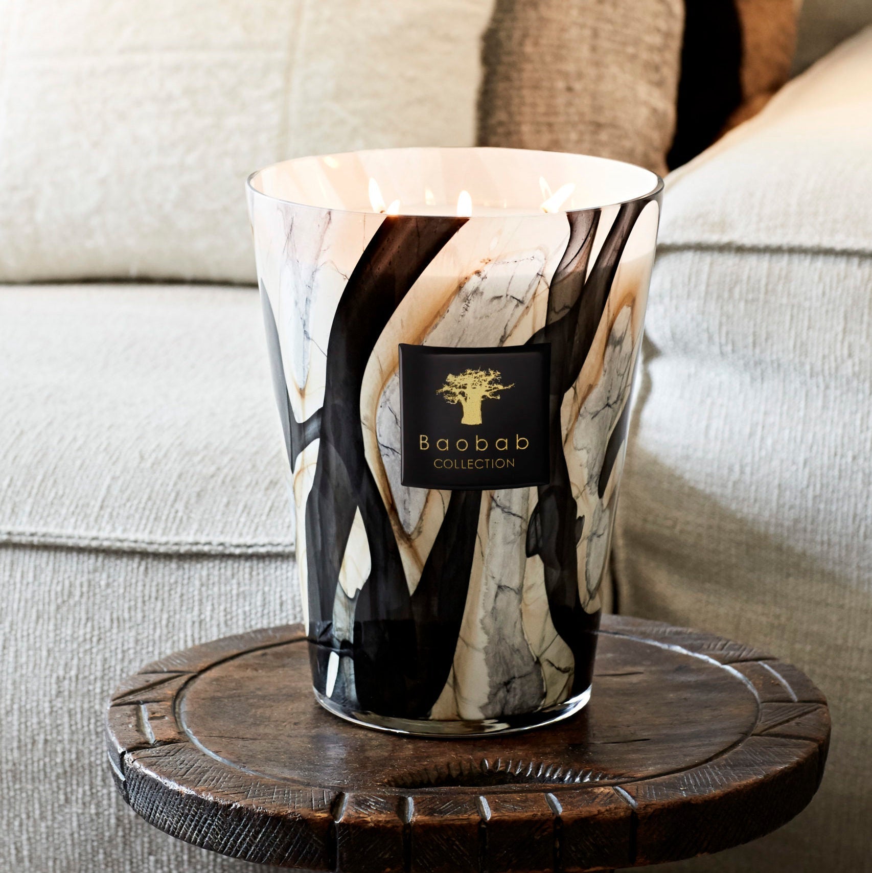 Bougie Stones - Marble MAX10 - Carré Lumière