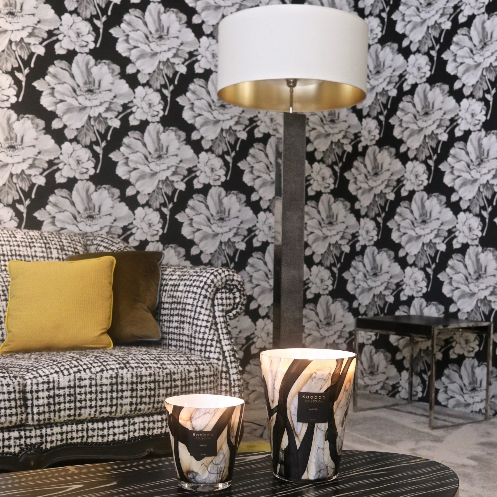 Bougie Stones - Marble MAX10 - Carré Lumière