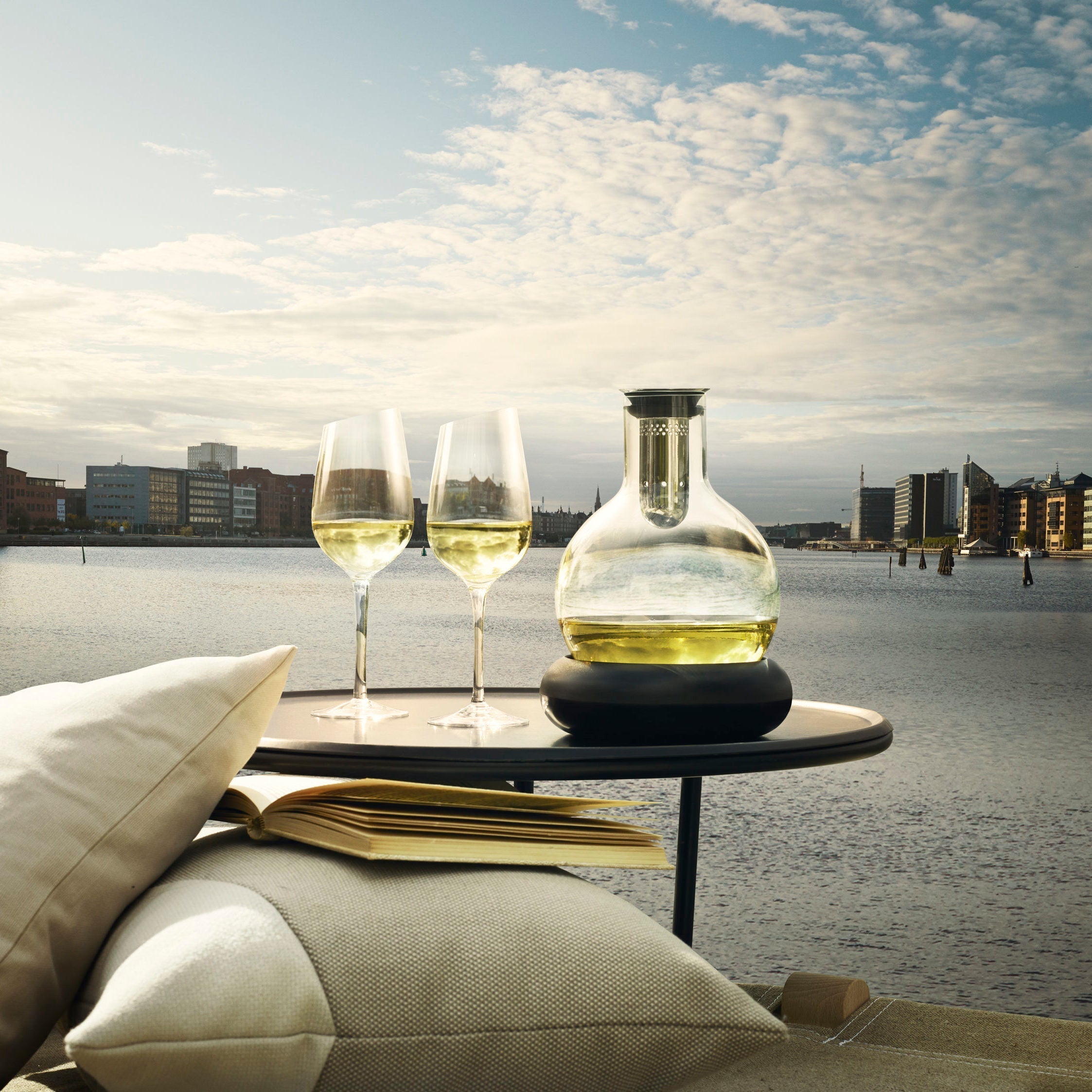 Carafe à décanter avec base réfrigérante 0,75L - Carré Lumière