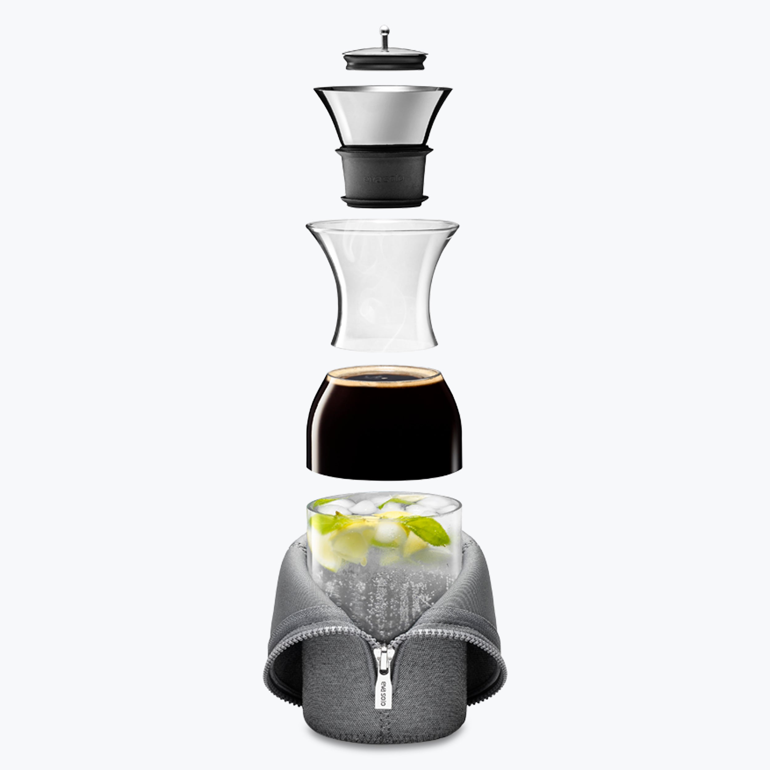 Carafe stoppe-goutte avec fourreau 1L - Carré Lumière