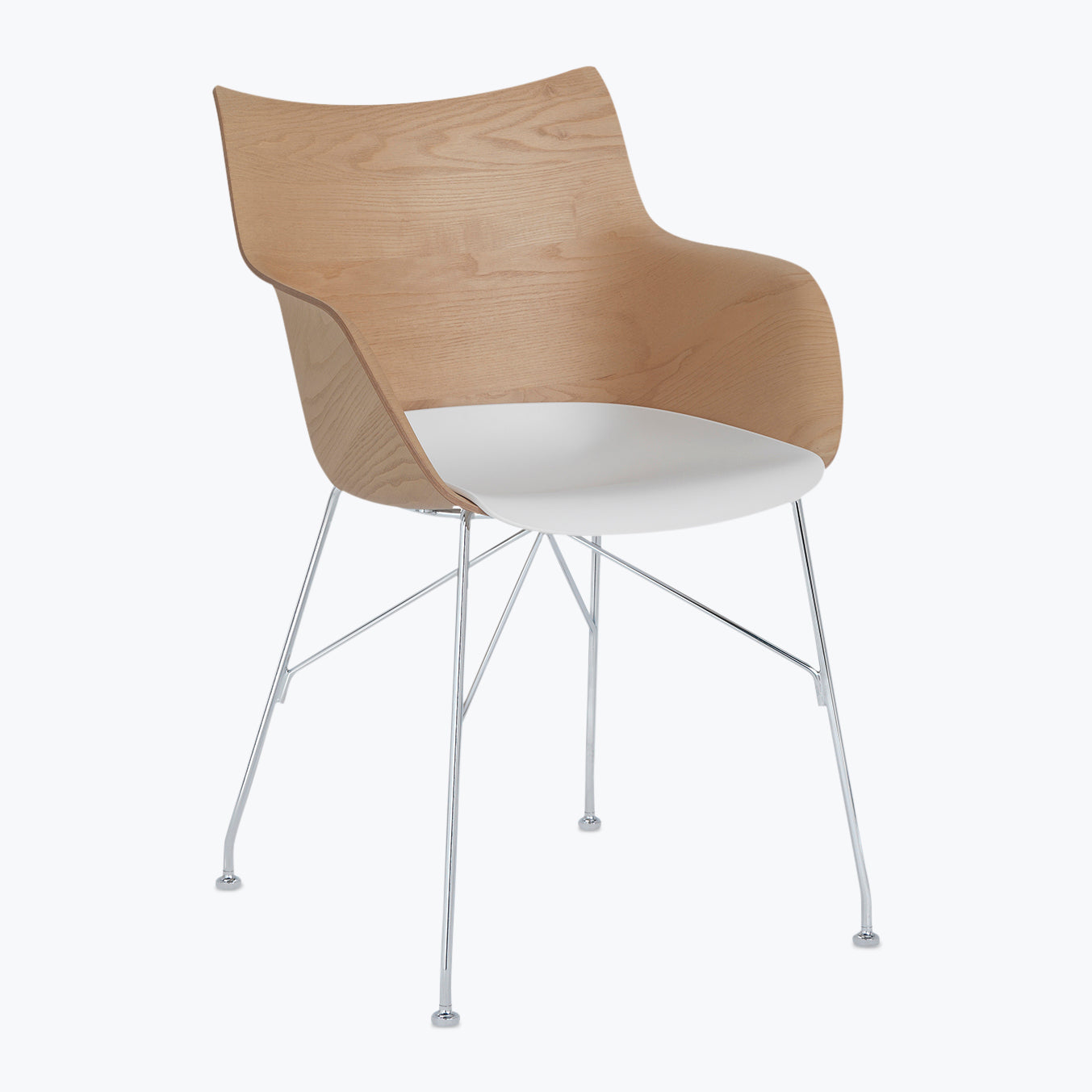 Chaise Q/WOOD en frêne lamellé - Carré Lumière