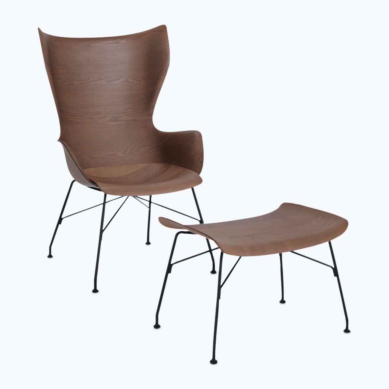 Fauteuil K/WOOD en frêne lamellé - Carré Lumière