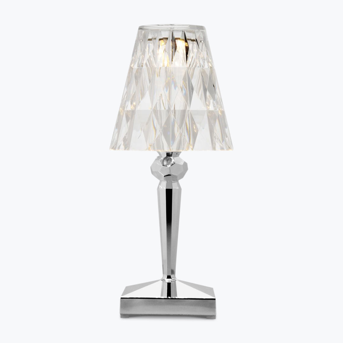 Lampe de table Battery pied métallisé - Carré Lumière