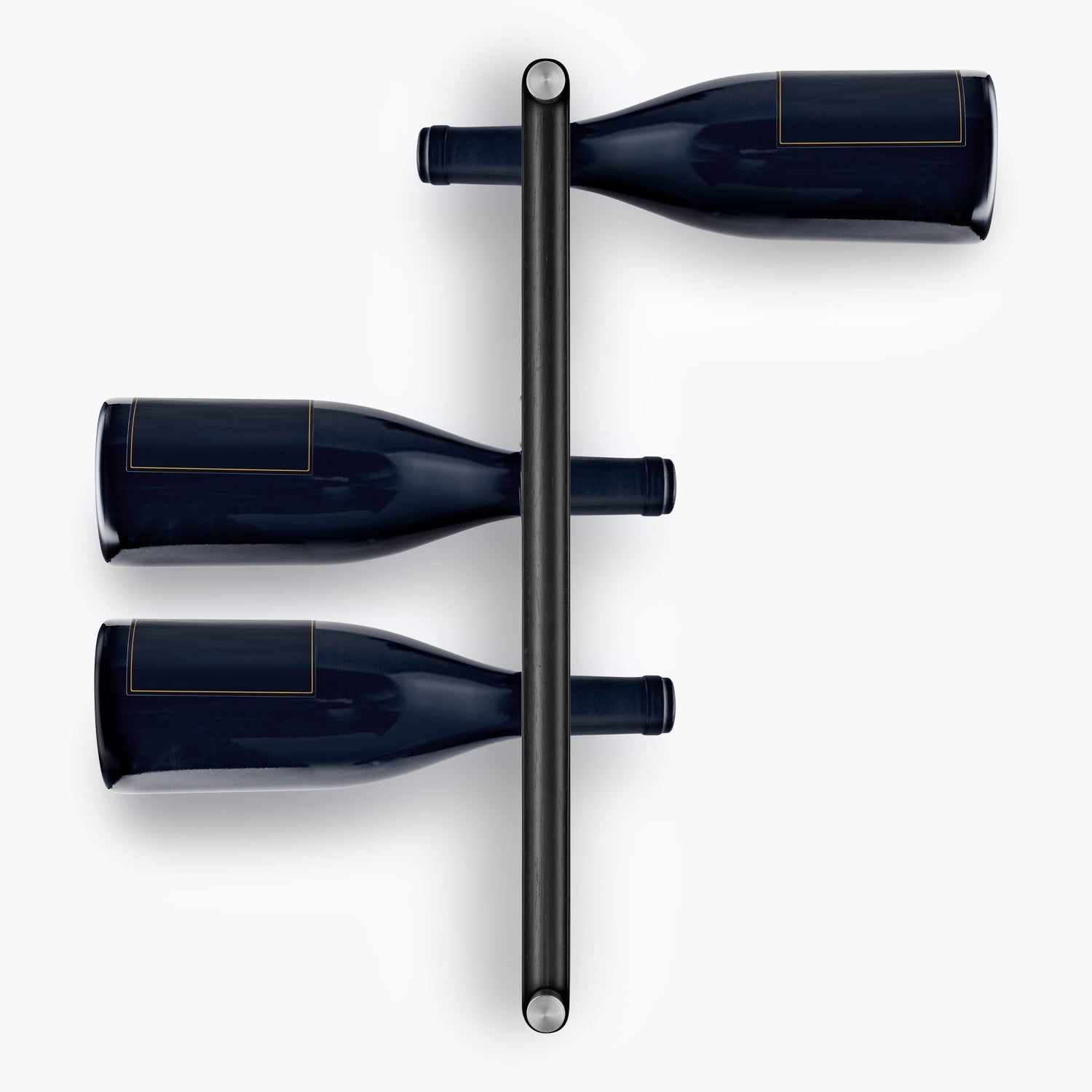 Porte-bouteilles mural en acier - 8 bouteilles - Carré Lumière