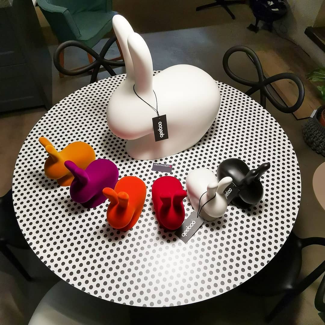 Rabbit xs bookend velvet finish - Carré Lumière