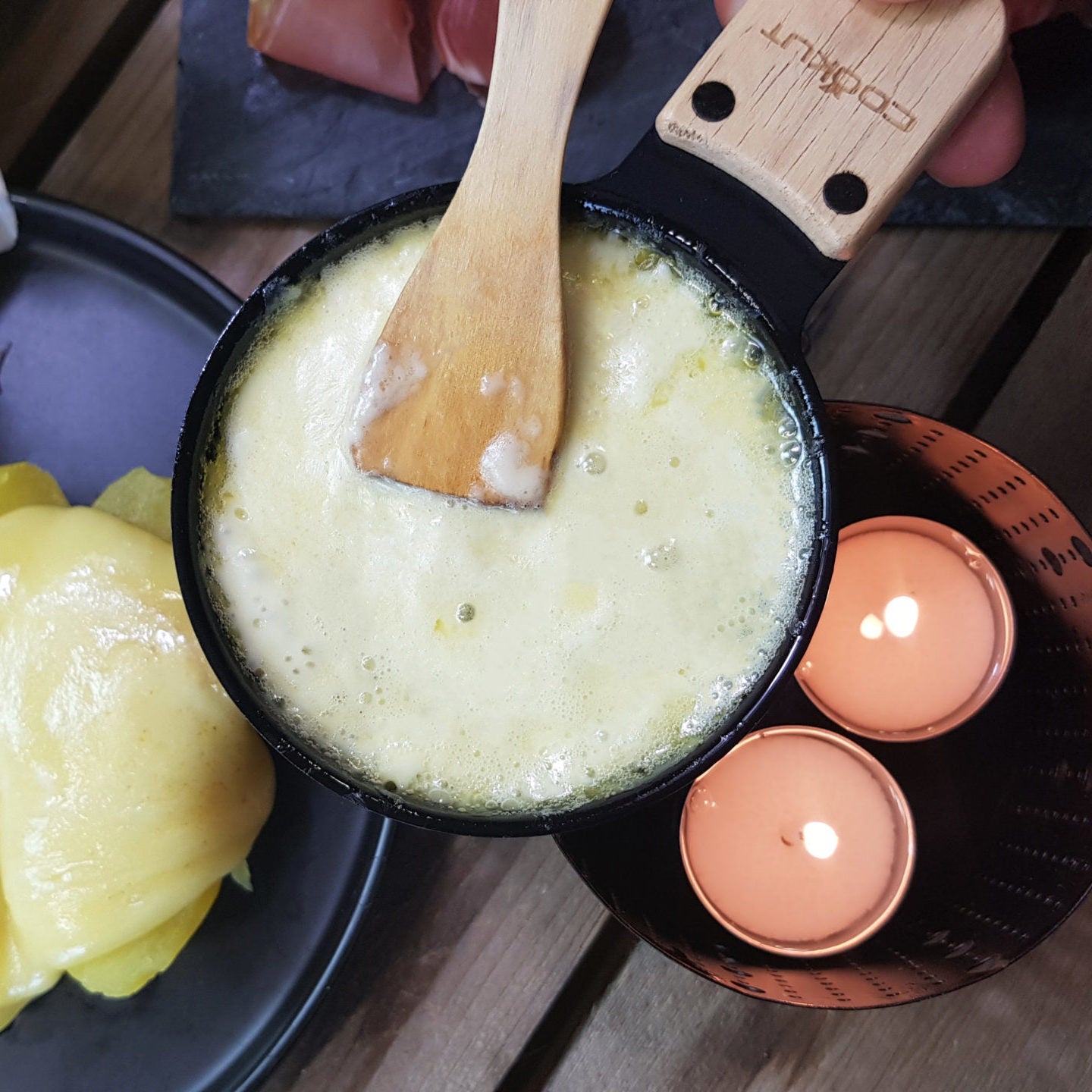 Raclette à la bougie - set de 2 - Carré Lumière