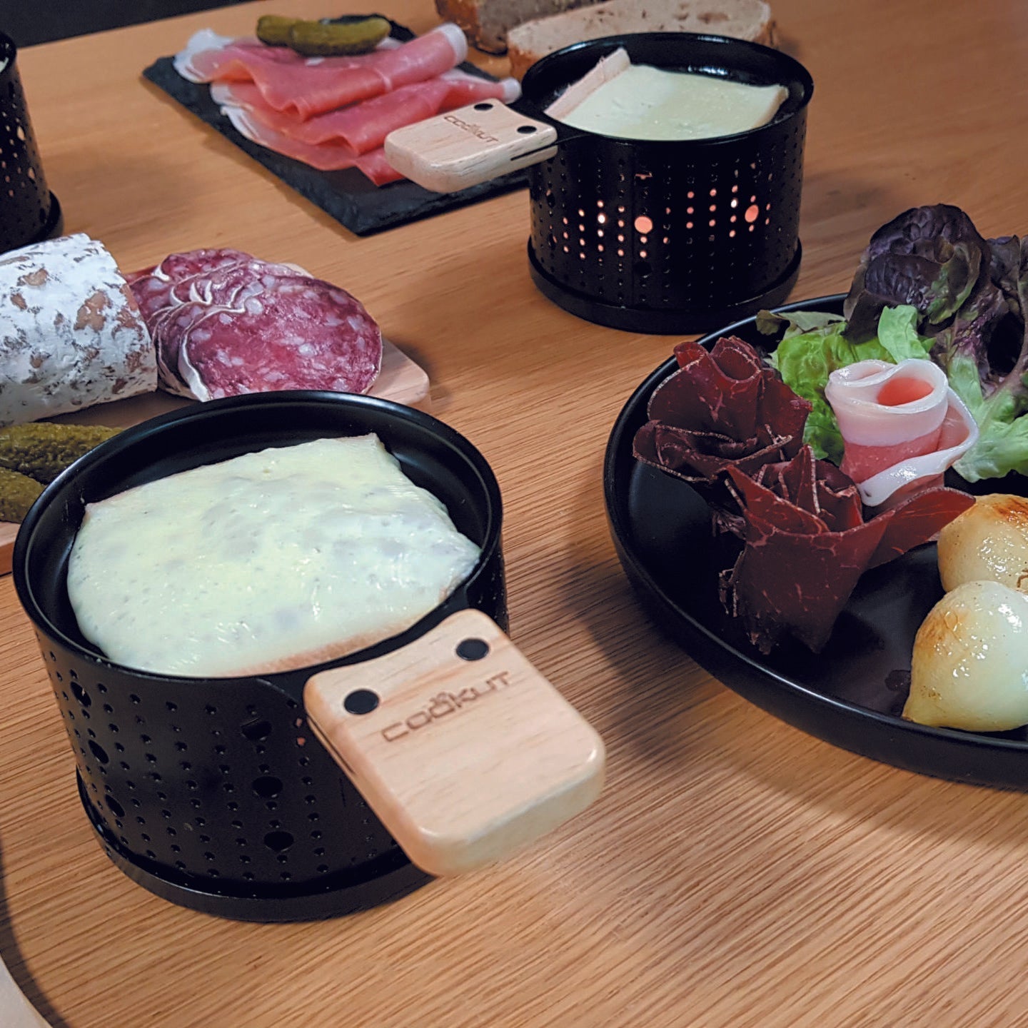 Raclette à la bougie - set de 4 - Carré Lumière