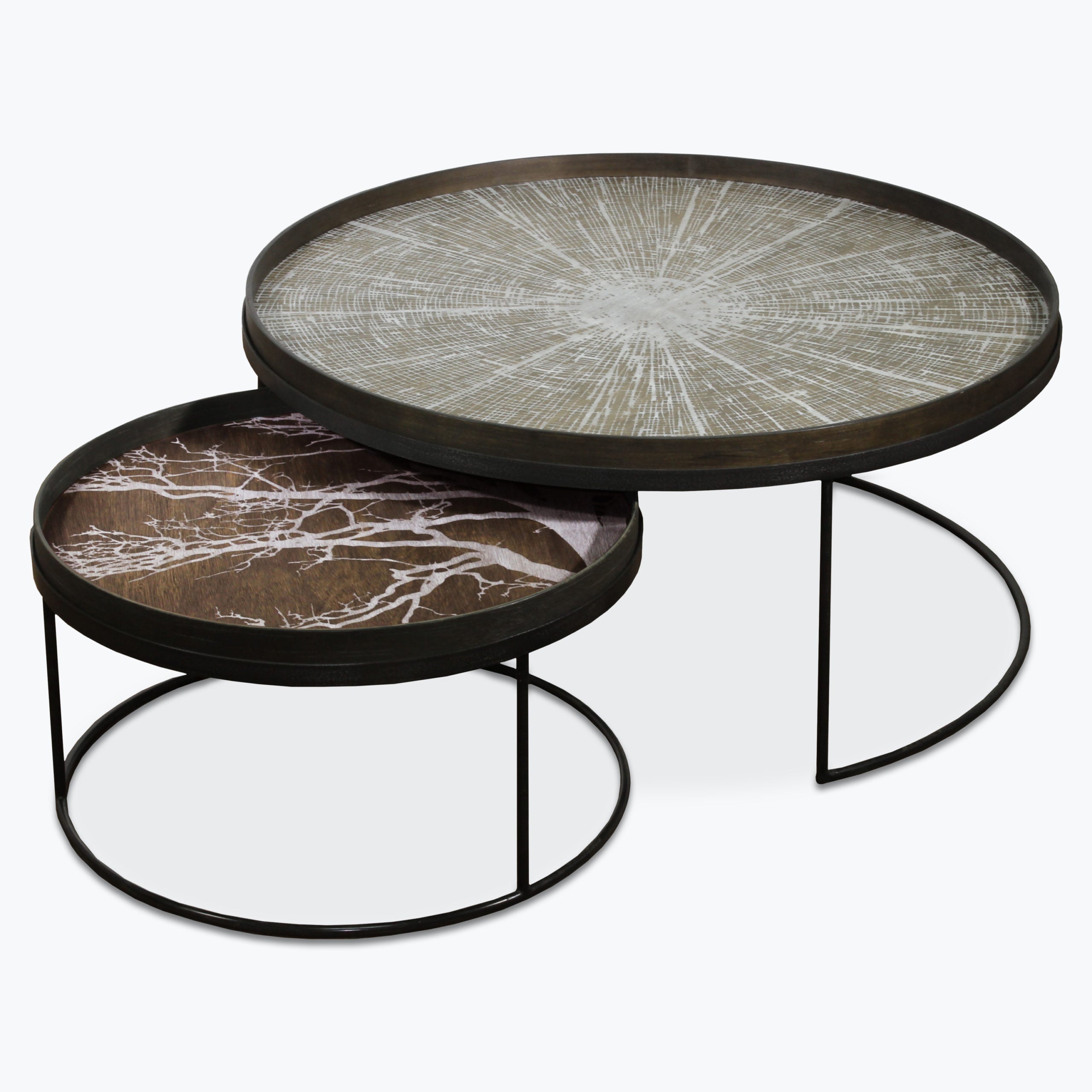 Set de tables basses pour plateaux ronds L/XL - Carré Lumière