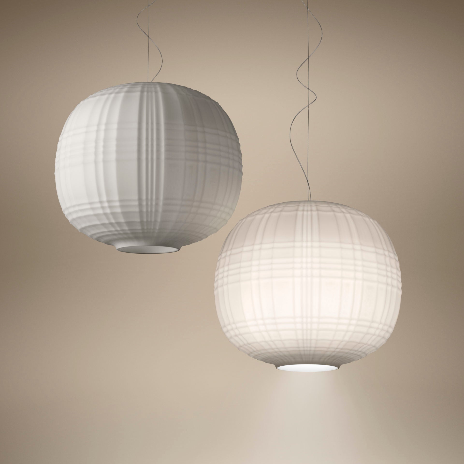 Suspension Tartan LED - Carré Lumière