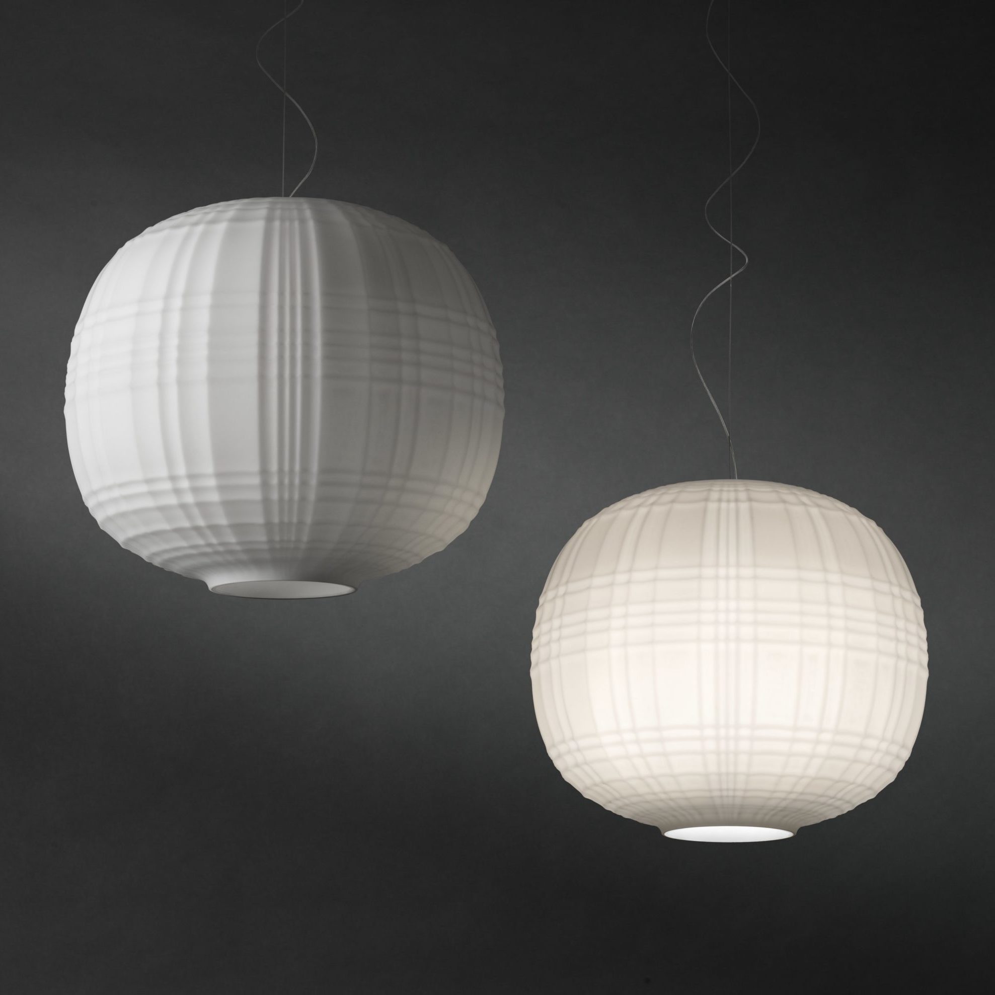 Suspension Tartan LED - Carré Lumière