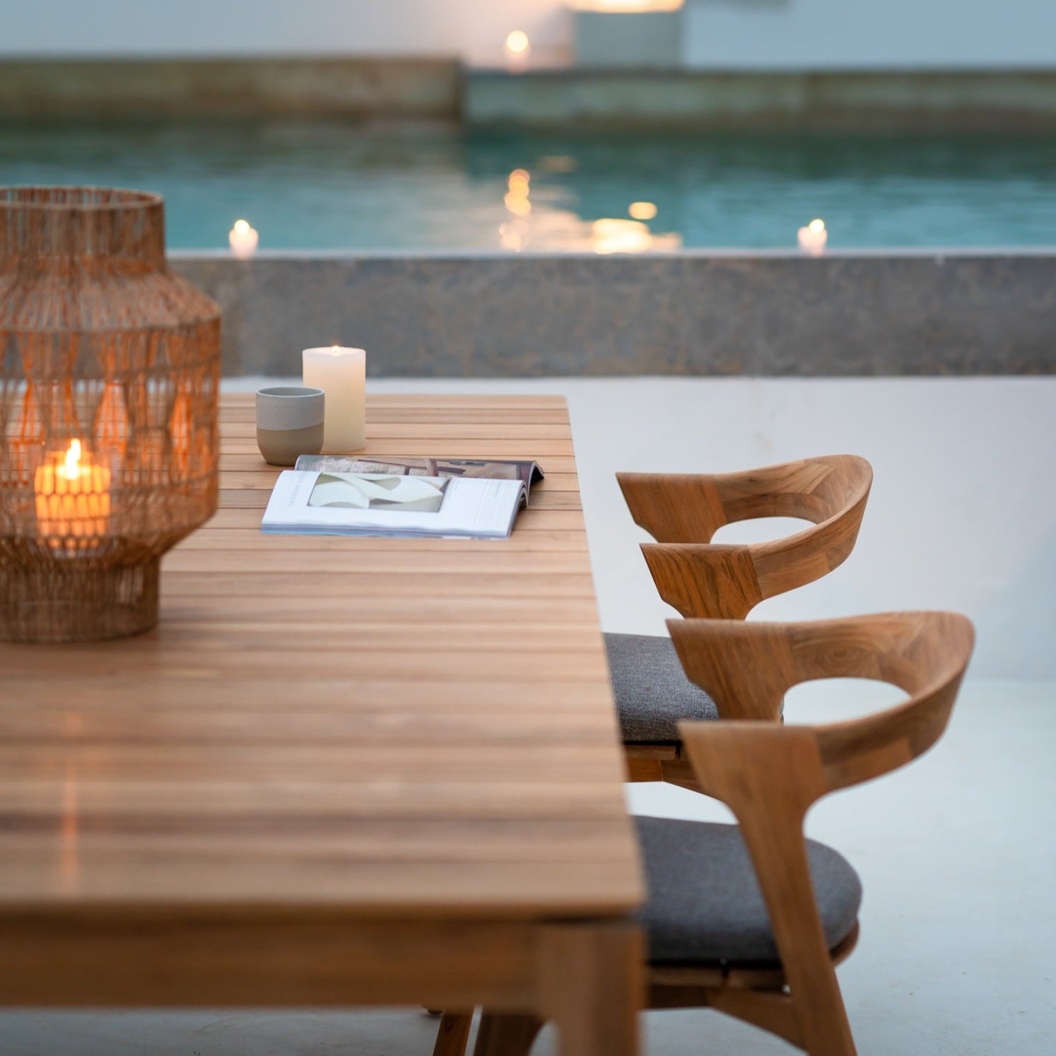 Table à manger Bok extérieur 250 x 100cm - Carré Lumière