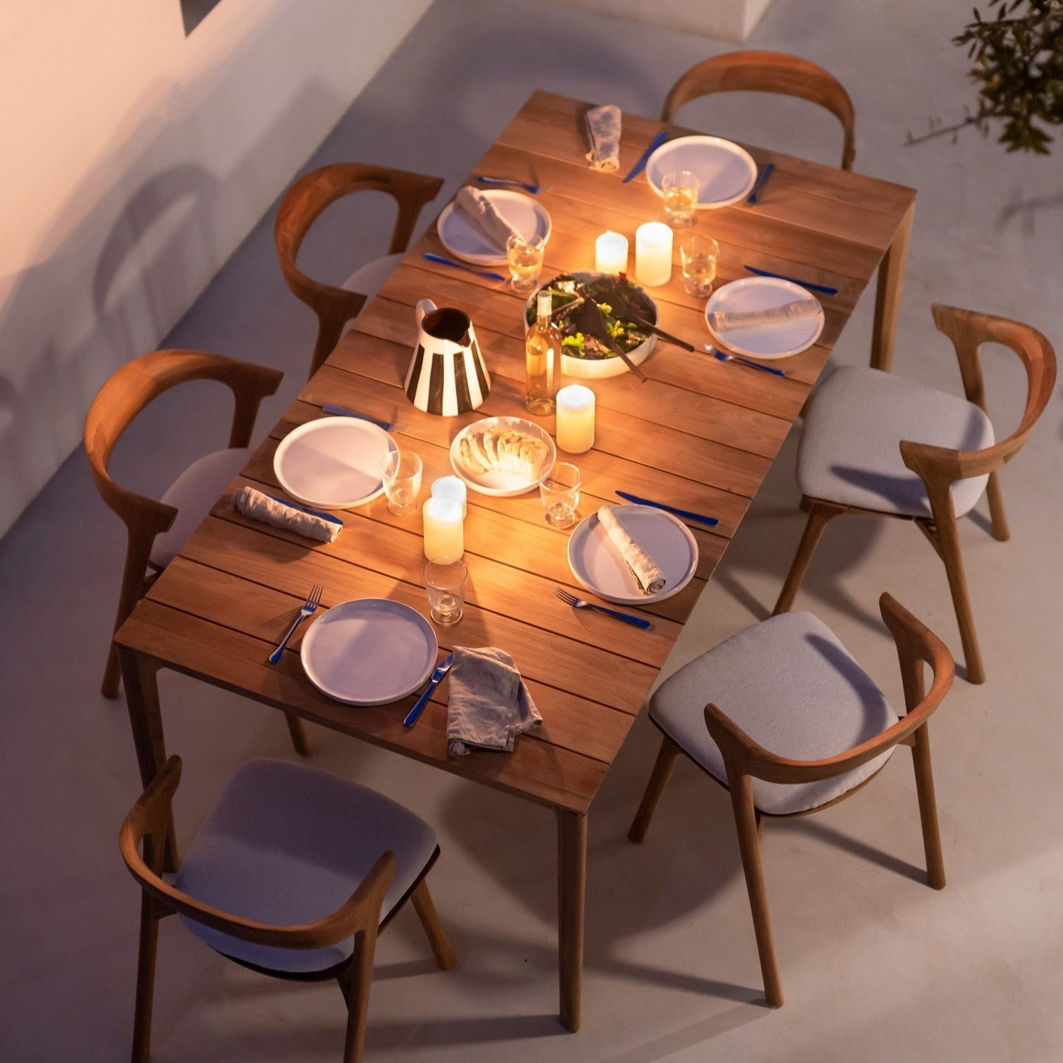 Table à manger Bok extérieur 250 x 100cm - Carré Lumière