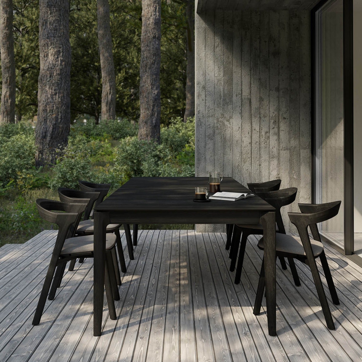 Table à manger Bok extérieur 250 x 100cm - Carré Lumière