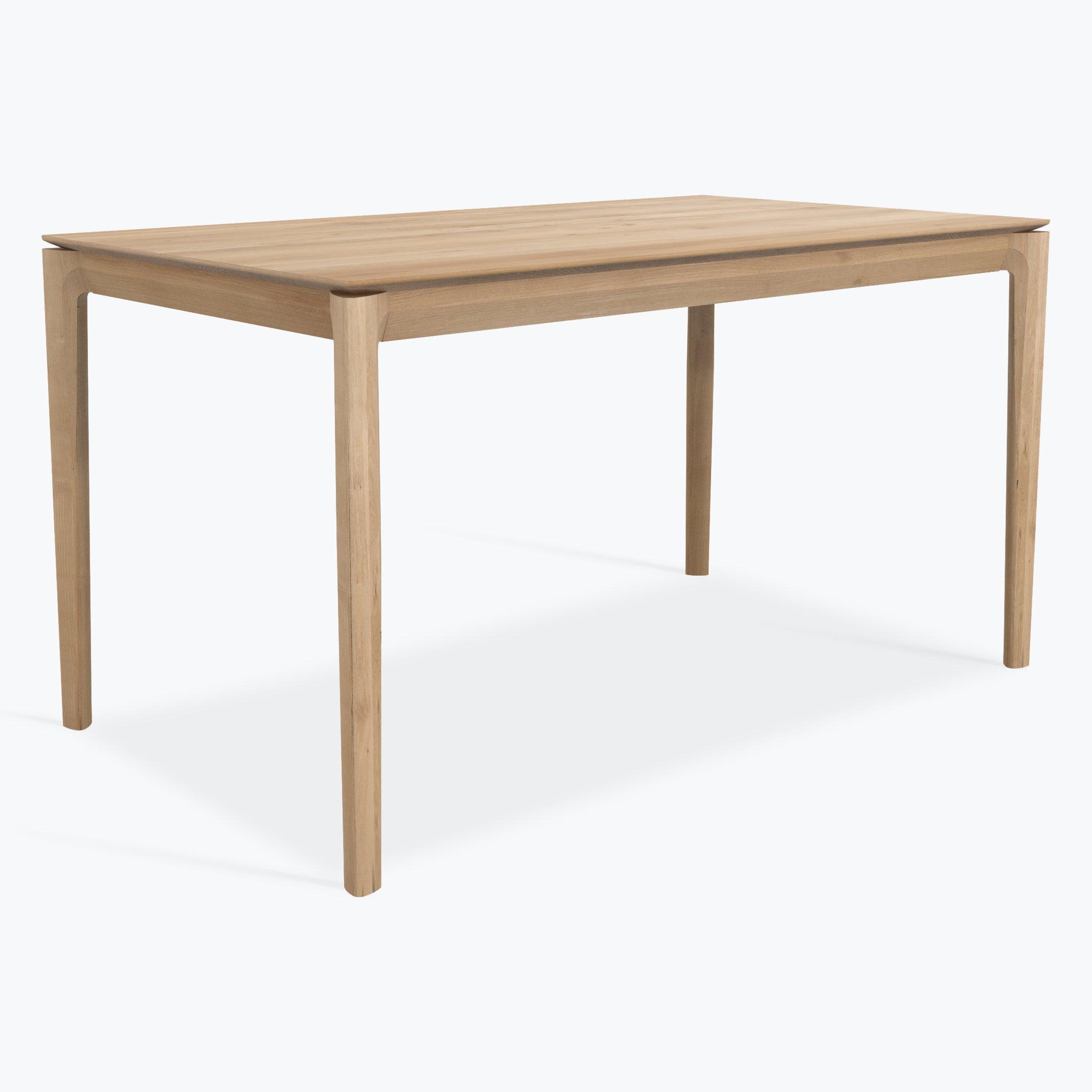 Table de repas Bok en chêne 140 x 80cm - Carré Lumière