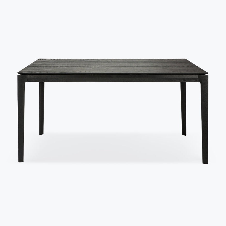 Table de repas Bok en chêne noir 140 x 80cm - Carré Lumière