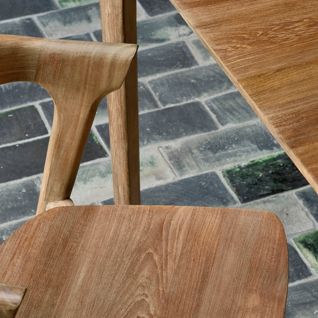 Table de repas Bok en Teck 180 x 90cm - Carré Lumière