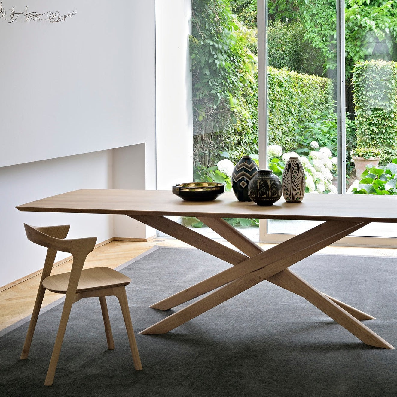 Table de repas Mikado rectangulaire en chêne 280cm - Carré Lumière
