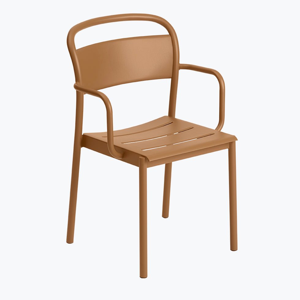 Linear Steel chaise de jardin avec accoudoirs - Carré Lumière