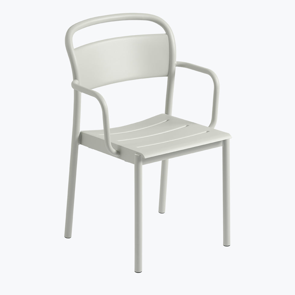 Linear Steel chaise de jardin avec accoudoirs - Carré Lumière